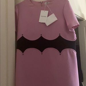 VALENTINO
Scallop-detail stretch-wool mini dress